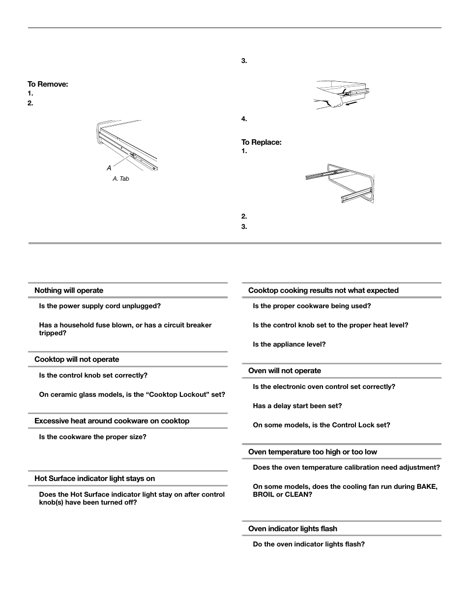 Troubleshooting, Warming drawer | Whirlpool 9761079 User Manual | Page 26 / 28