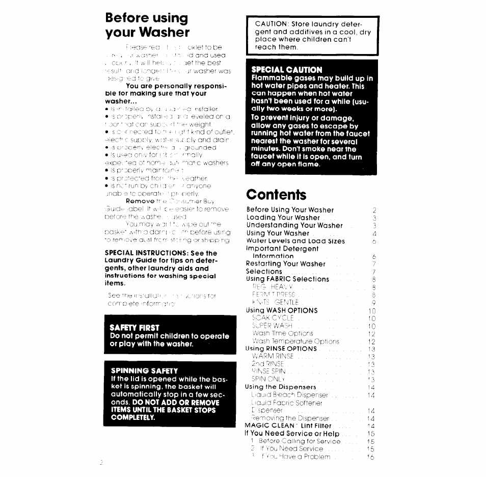 Whirlpool LA980OXK User Manual | Page 2 / 16