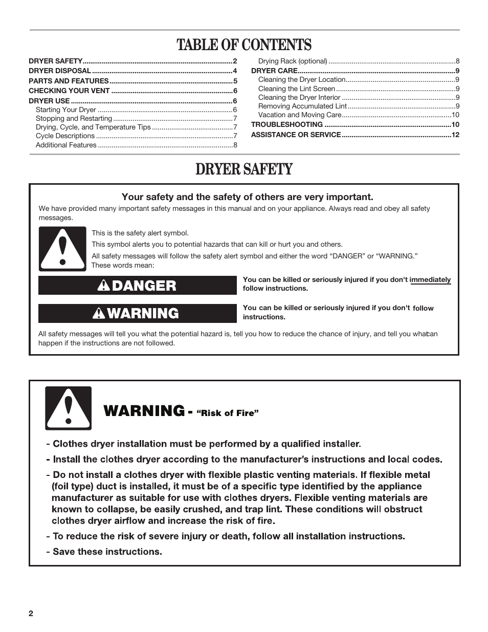 Whirlpool 3RLEQ8600 User Manual | Page 2 / 12