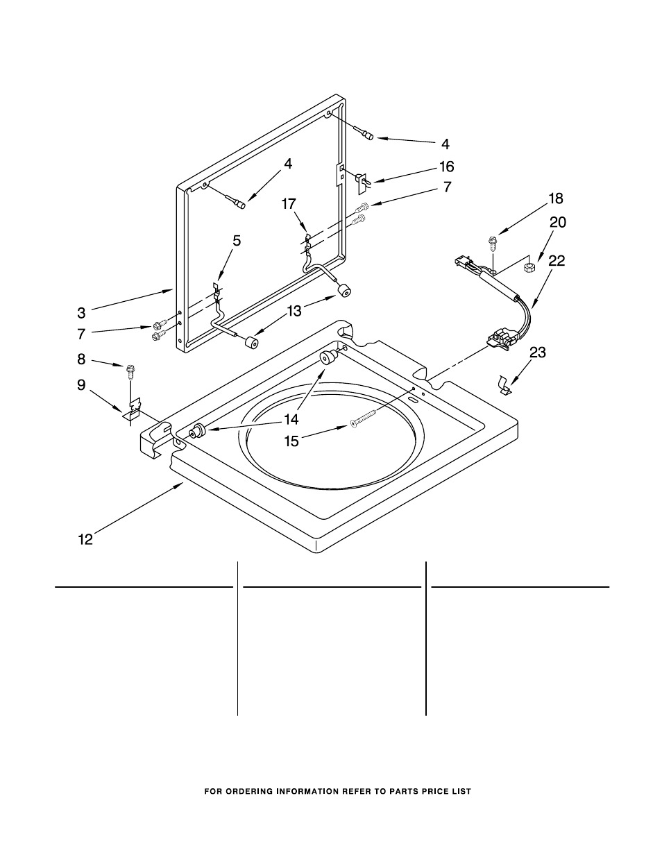 Washer top and lid, Washer top and lid parts | Whirlpool LTE5243DZ0 User Manual | Page 8 / 18