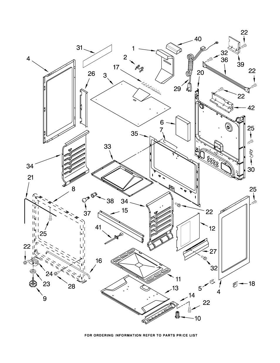 Chassis parts | Whirlpool SF216LXS User Manual | Page 5 / 9