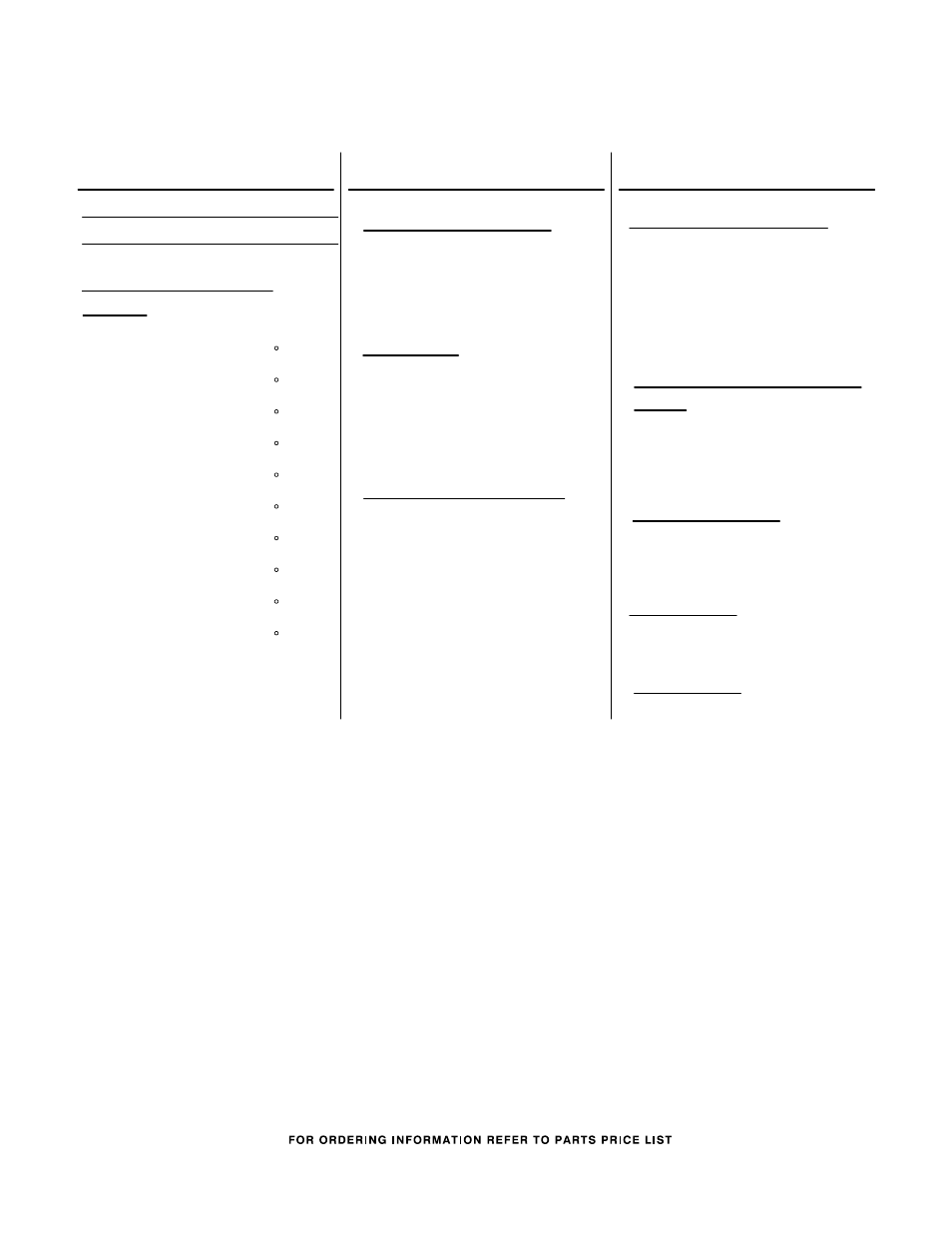 Illus. part, No. no. description, Splicing wires ft | Length, Refinishing material, Insulation, Paint, touch-up (1/2oz.), No. no. description wiring harness parts, Paint, pressurized spray (12 oz.), Paint, bulk (1 qt.) | Whirlpool SF216LXS User Manual | Page 9 / 9