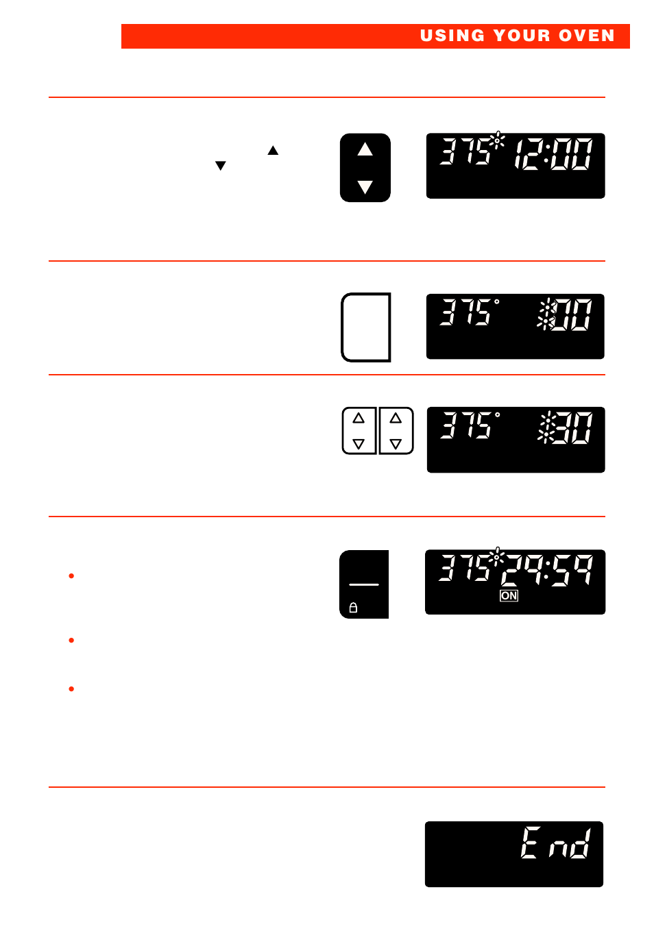 Set temperature (optional), Press cook time pad. 5. set cook time, Start oven | When cooking is done | Whirlpool RBS277PD User Manual | Page 25 / 52