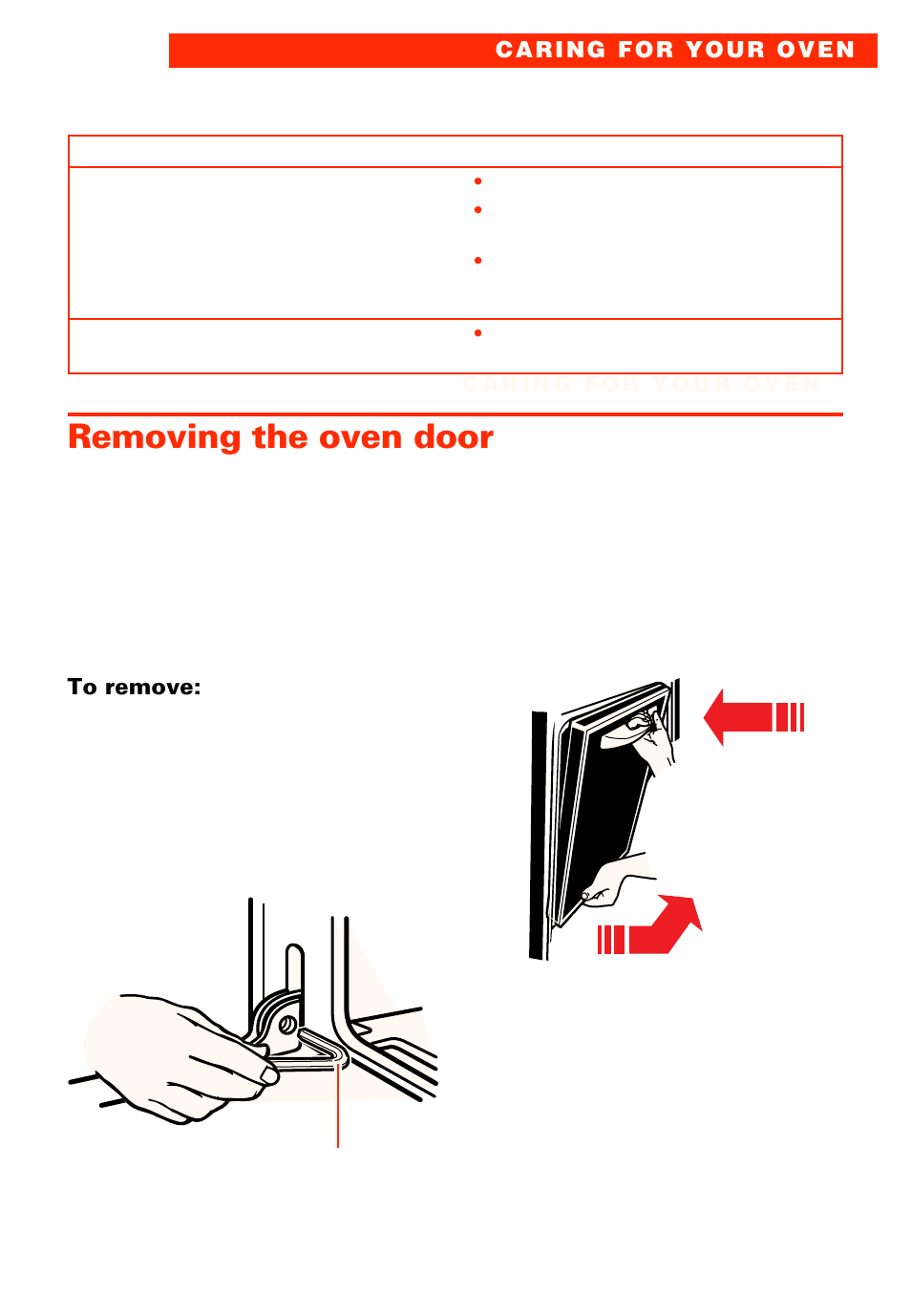 Removing the oven door | Whirlpool RBS277PD User Manual | Page 43 / 52