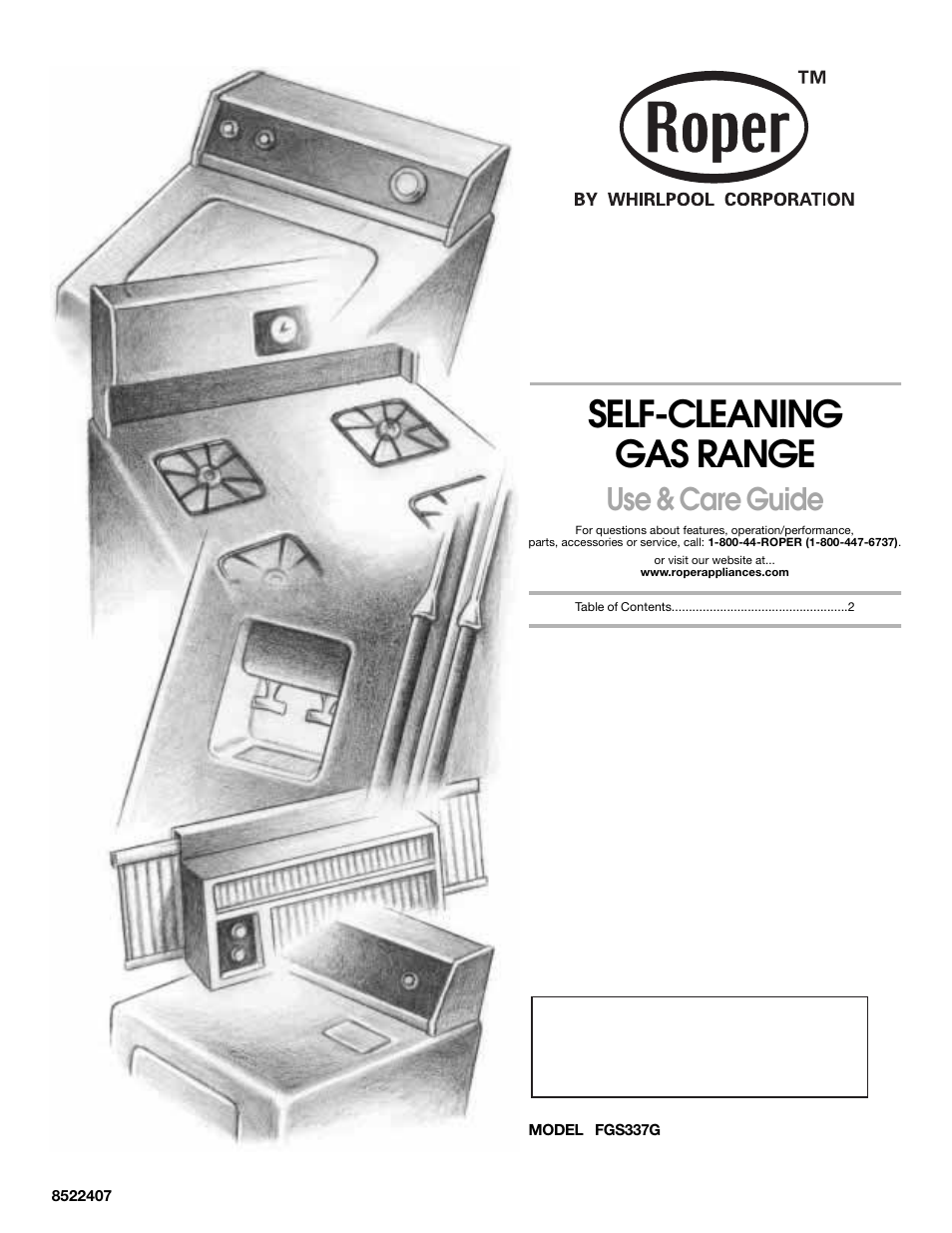 Whirlpool 8522407 User Manual | 16 pages