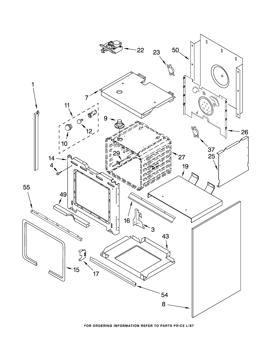 Oven, Oven parts | Whirlpool GY398LXPT00 User Manual | Page 3 / 9