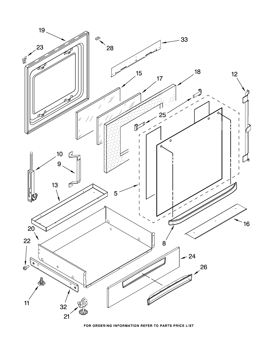 Door and drawer, Door and drawer parts | Whirlpool GY398LXPT00 User Manual | Page 5 / 9