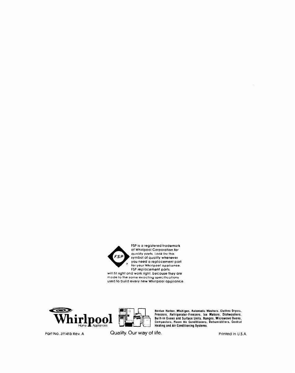 Avhirlpool | Whirlpool RB26OOXK User Manual | Page 16 / 16