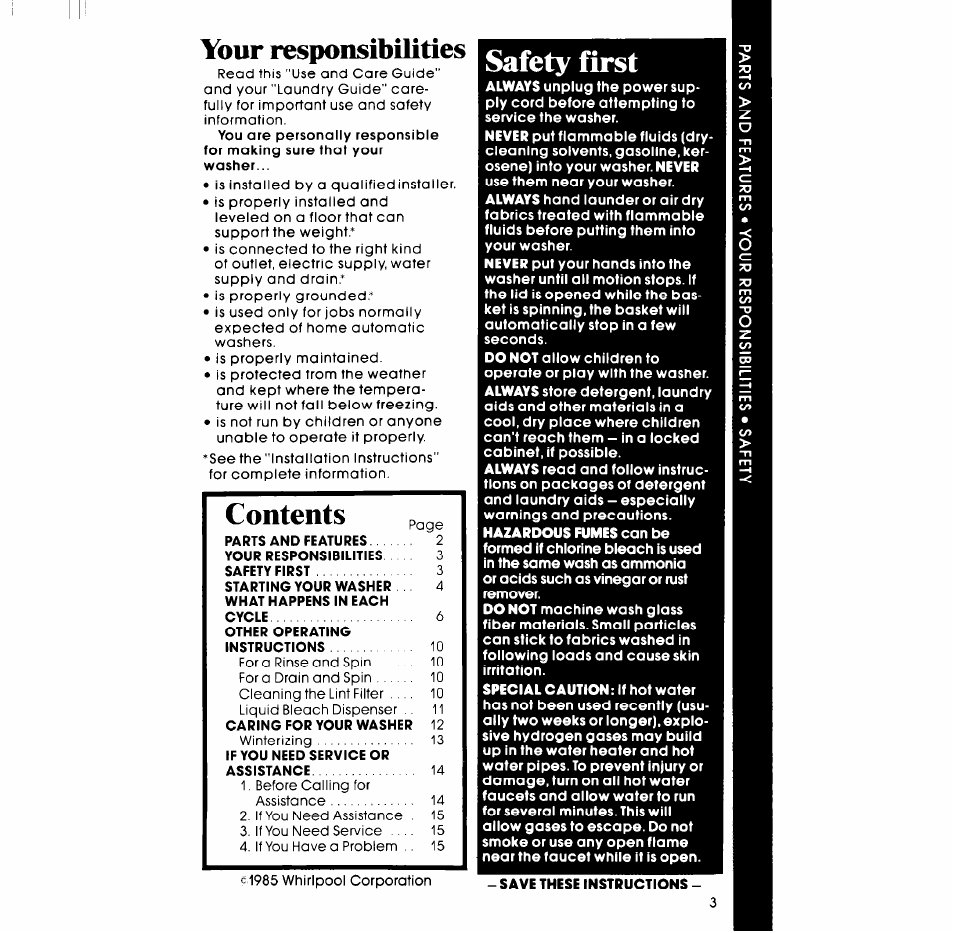 Whirlpool LA5550XP User Manual | Page 3 / 16