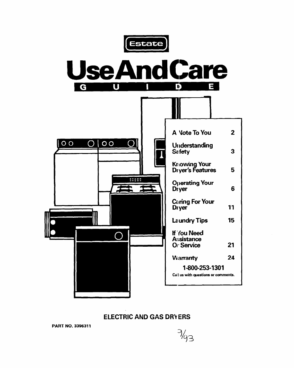 Whirlpool 3396311 User Manual | 23 pages
