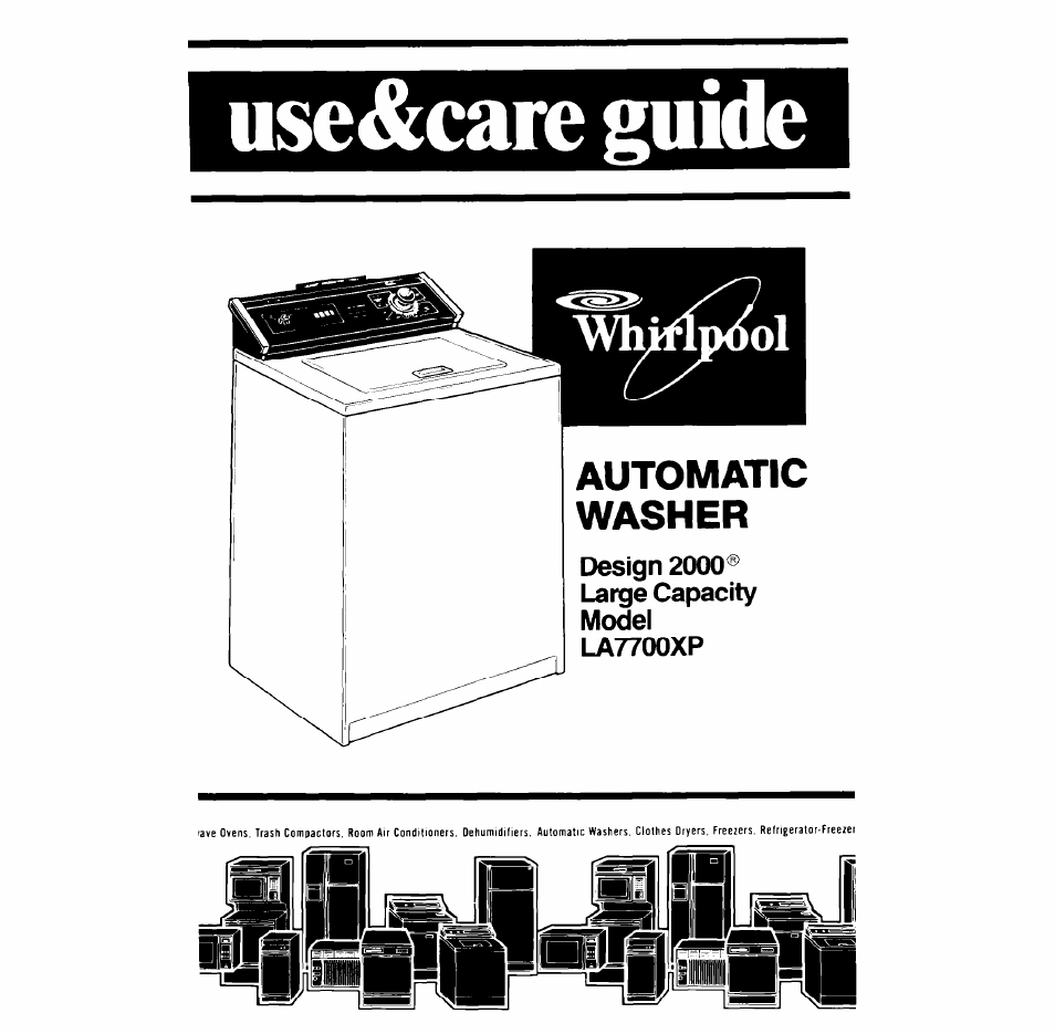Whirlpool LA7700XP User Manual | 16 pages