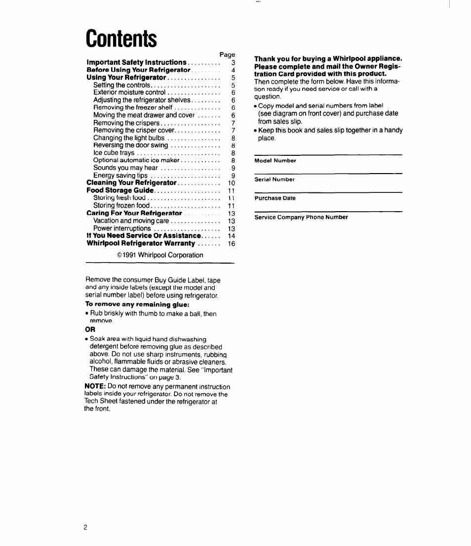 Whirlpool 3Ell8GK User Manual | Page 2 / 16