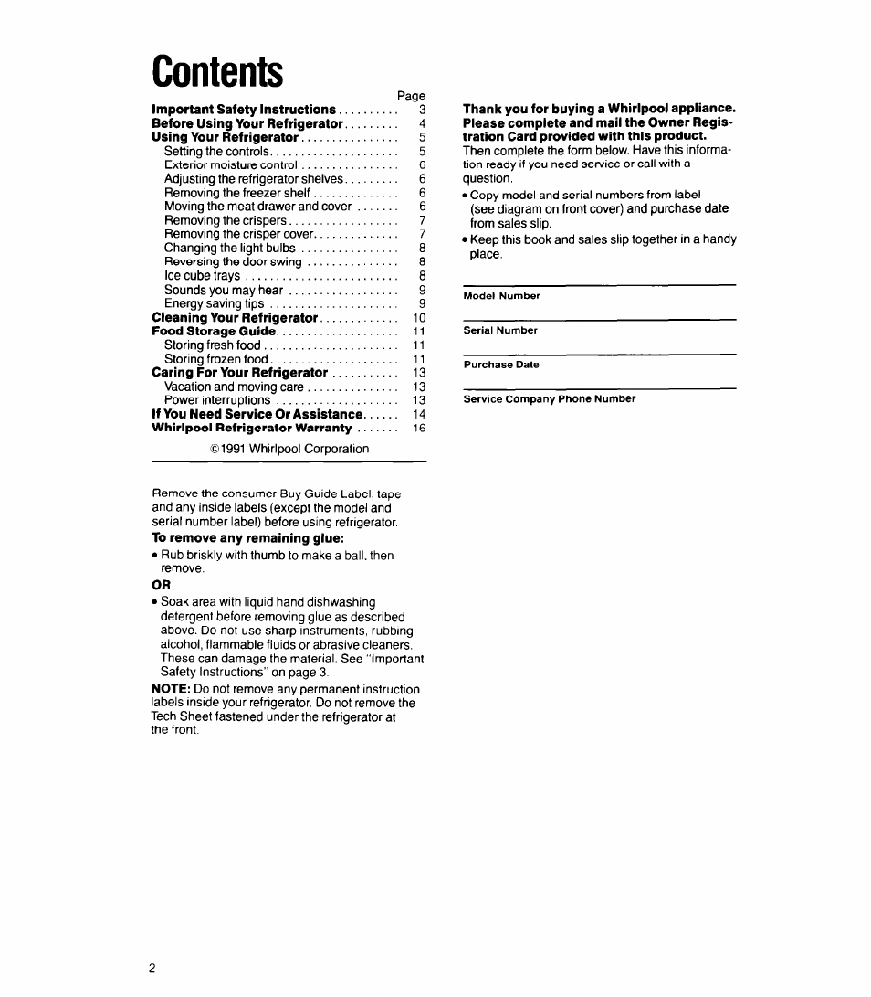 Whirlpool 6ET18GK User Manual | Page 2 / 16