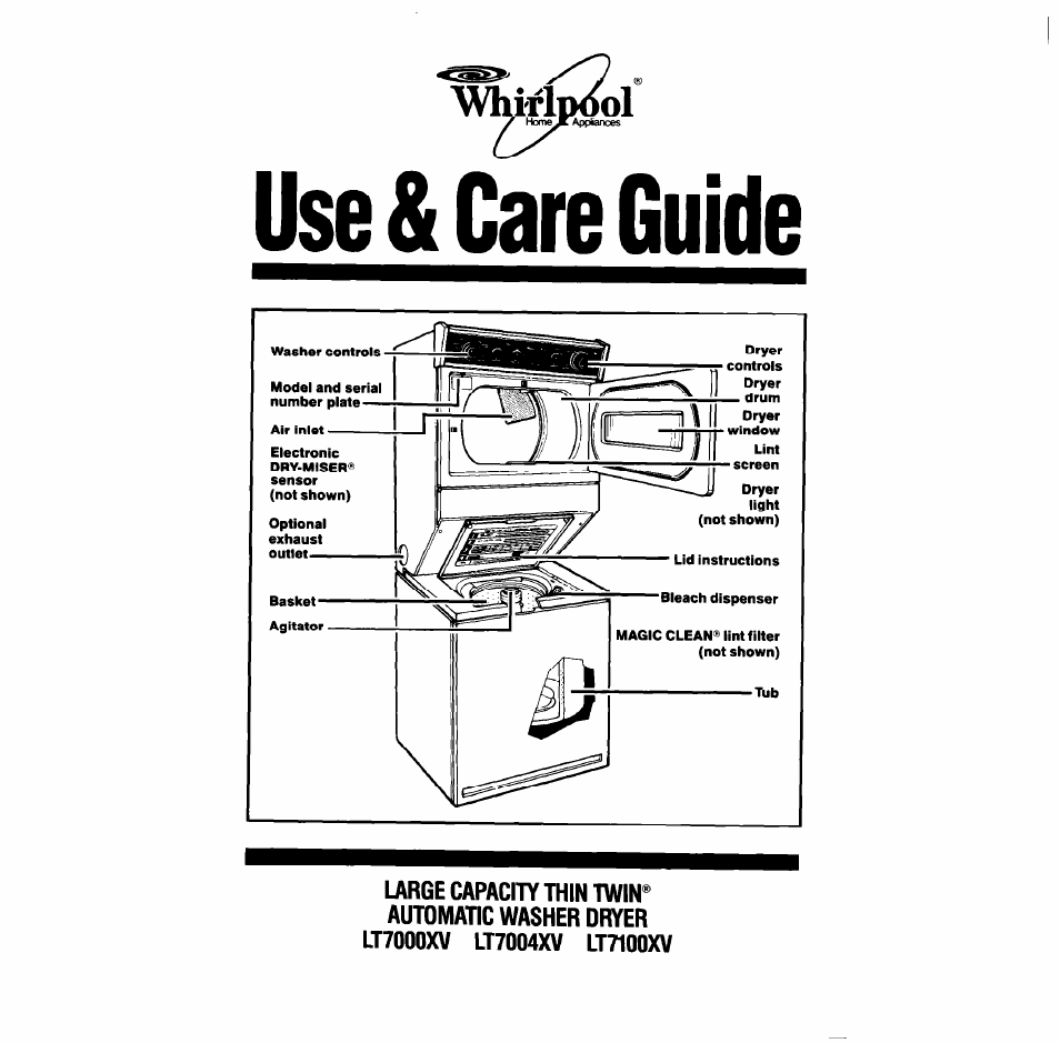 Whirlpool LT7004XV User Manual | 24 pages