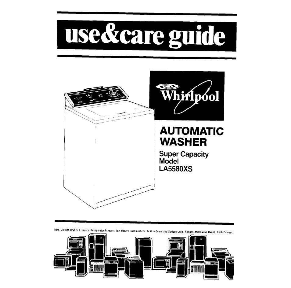 Whirlpool LA5580XS User Manual | 16 pages