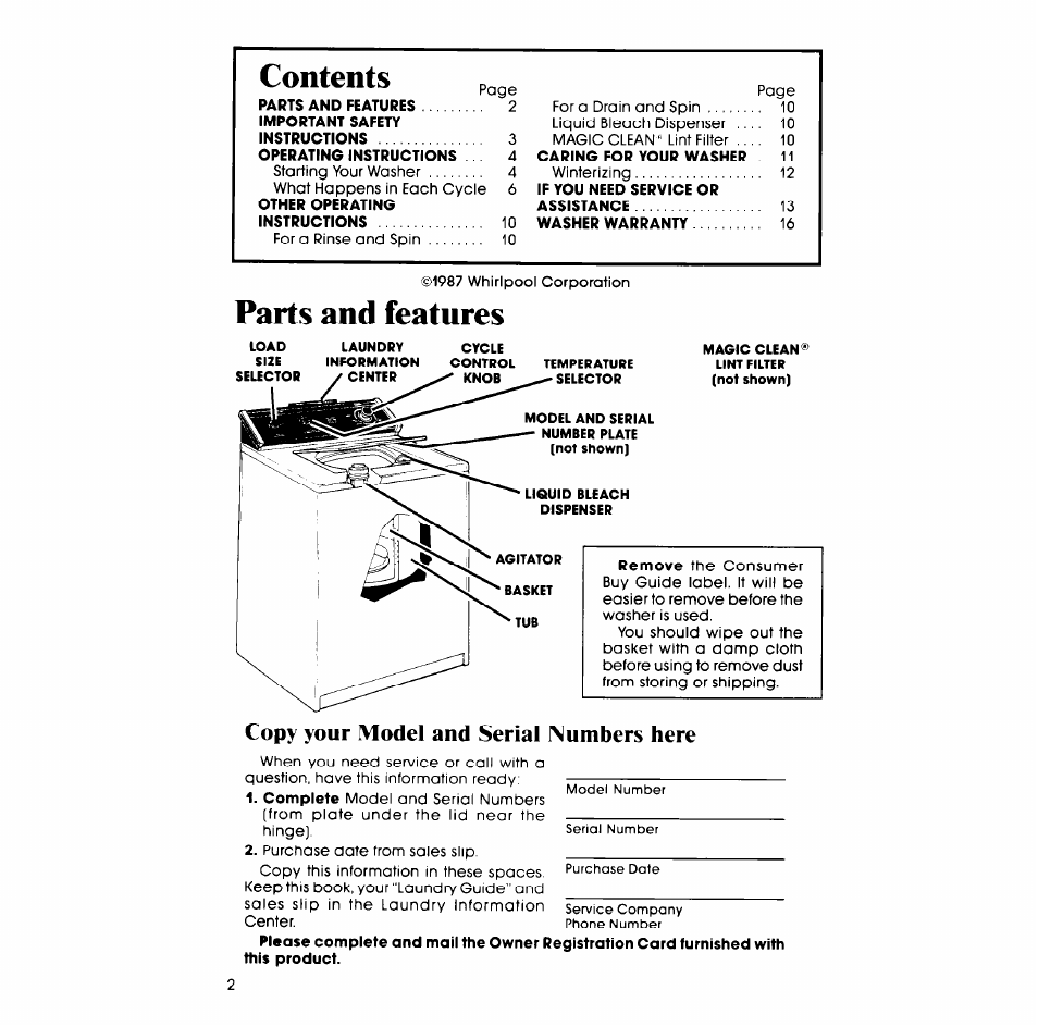 Whirlpool LA5580XS User Manual | Page 2 / 16