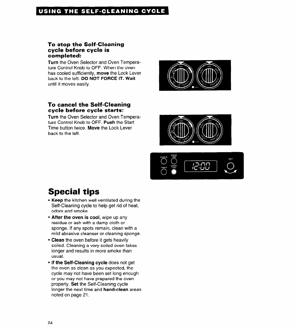 Special tips | Whirlpool FES310Y User Manual | Page 24 / 32
