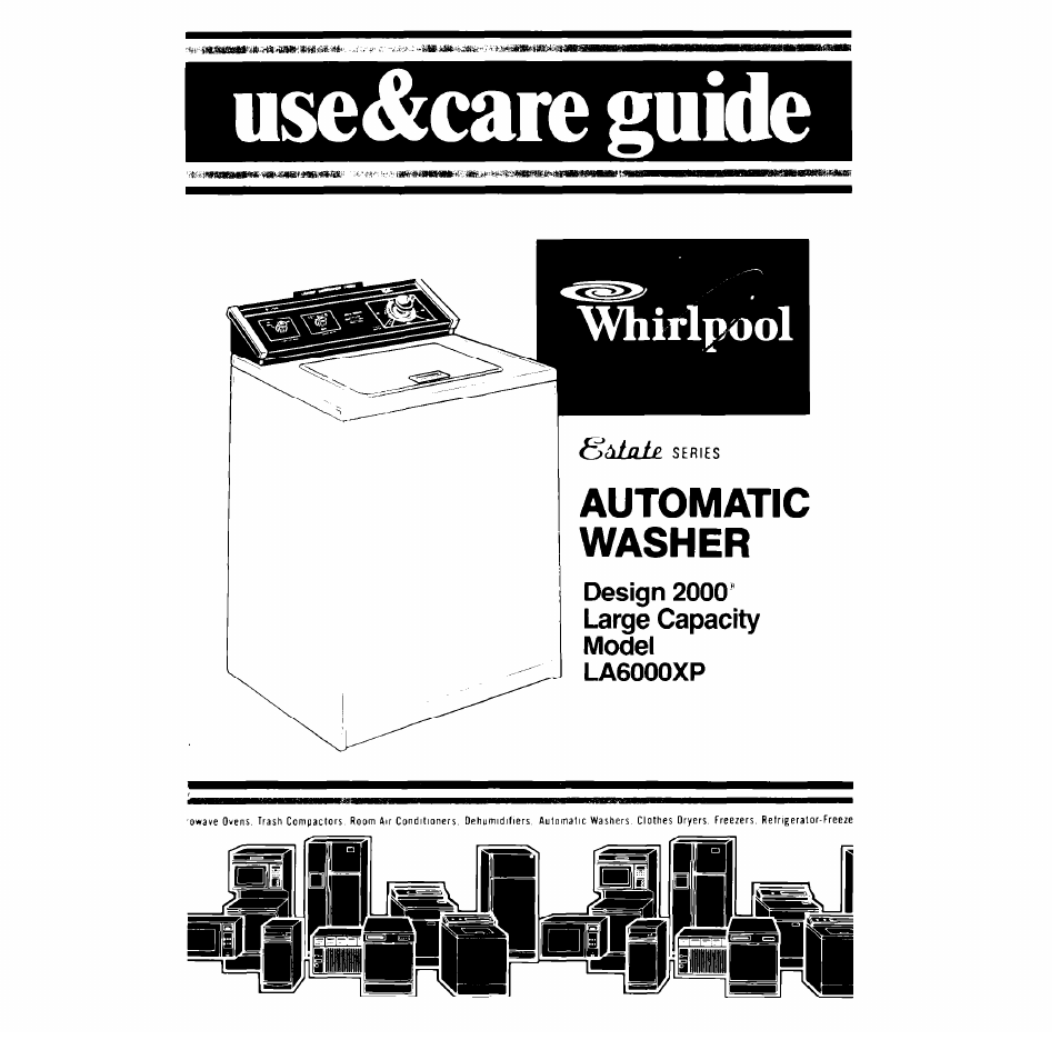 Whirlpool LA6OOOXP User Manual | 12 pages