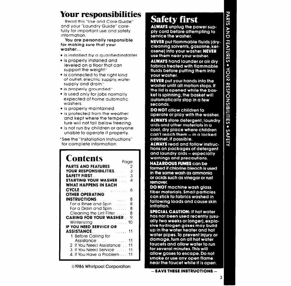 Whirlpool LA6OOOXP User Manual | Page 3 / 12