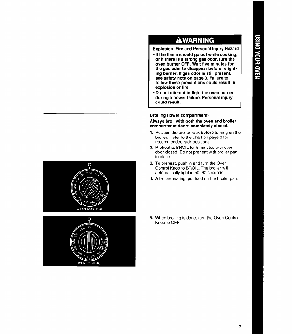 Awarning | Whirlpool SBlOOPES User Manual | Page 7 / 16