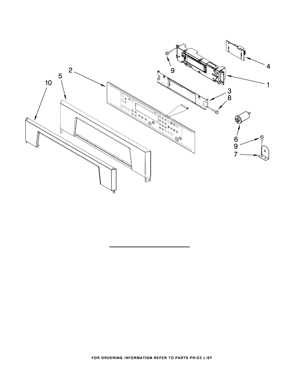Control panel, Control panel parts | Whirlpool GMC305PRS02 User Manual | Page 3 / 12