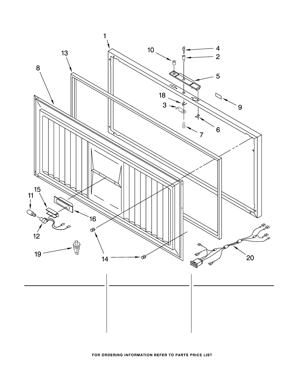 Door, Door parts | Whirlpool EH151FXRQ00 User Manual | Page 3 / 5