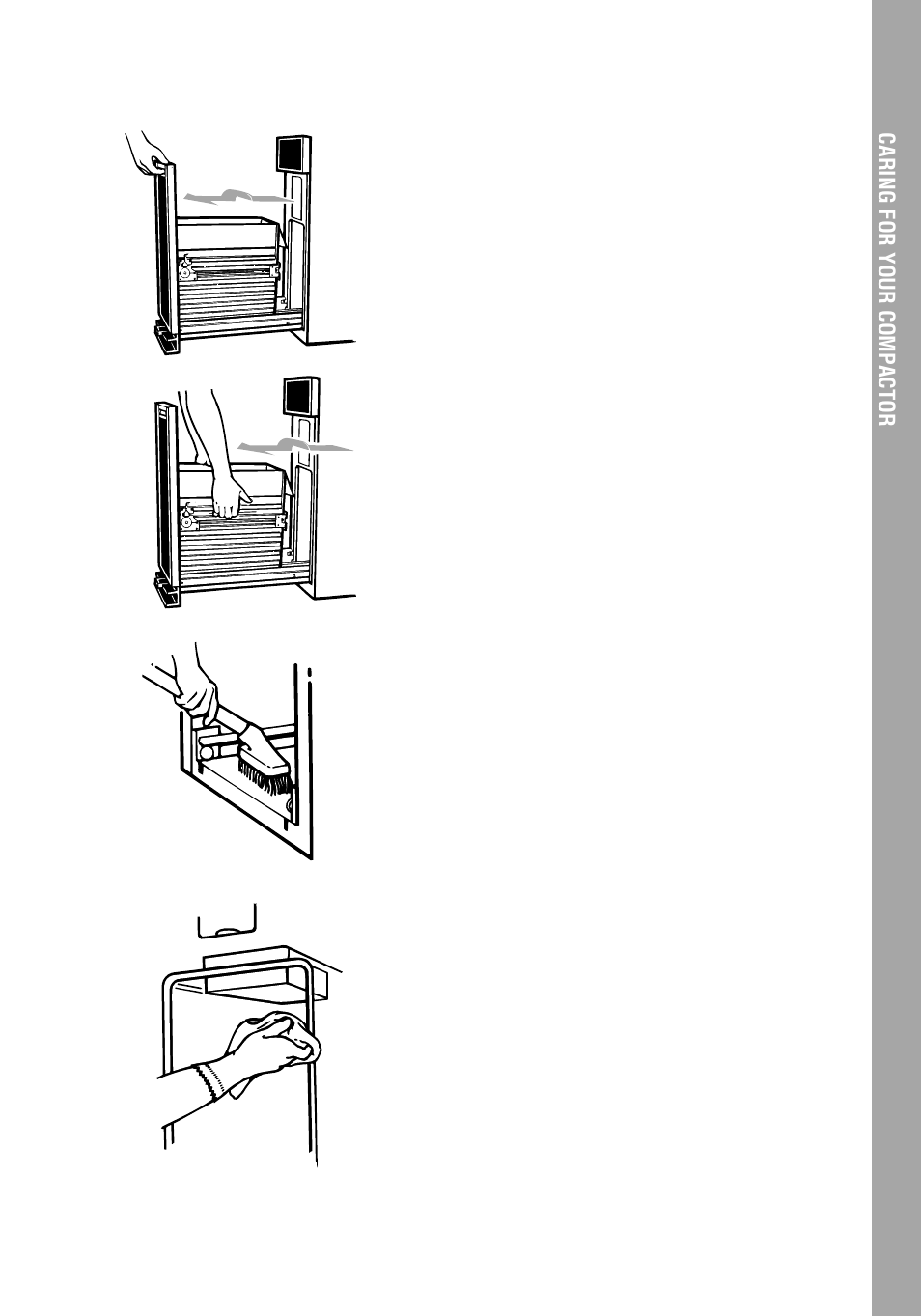 Caring for your compactor | Whirlpool 800 User Manual | Page 13 / 16