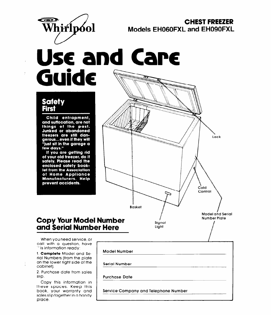 Whirlpool EHO60FXL User Manual | 8 pages