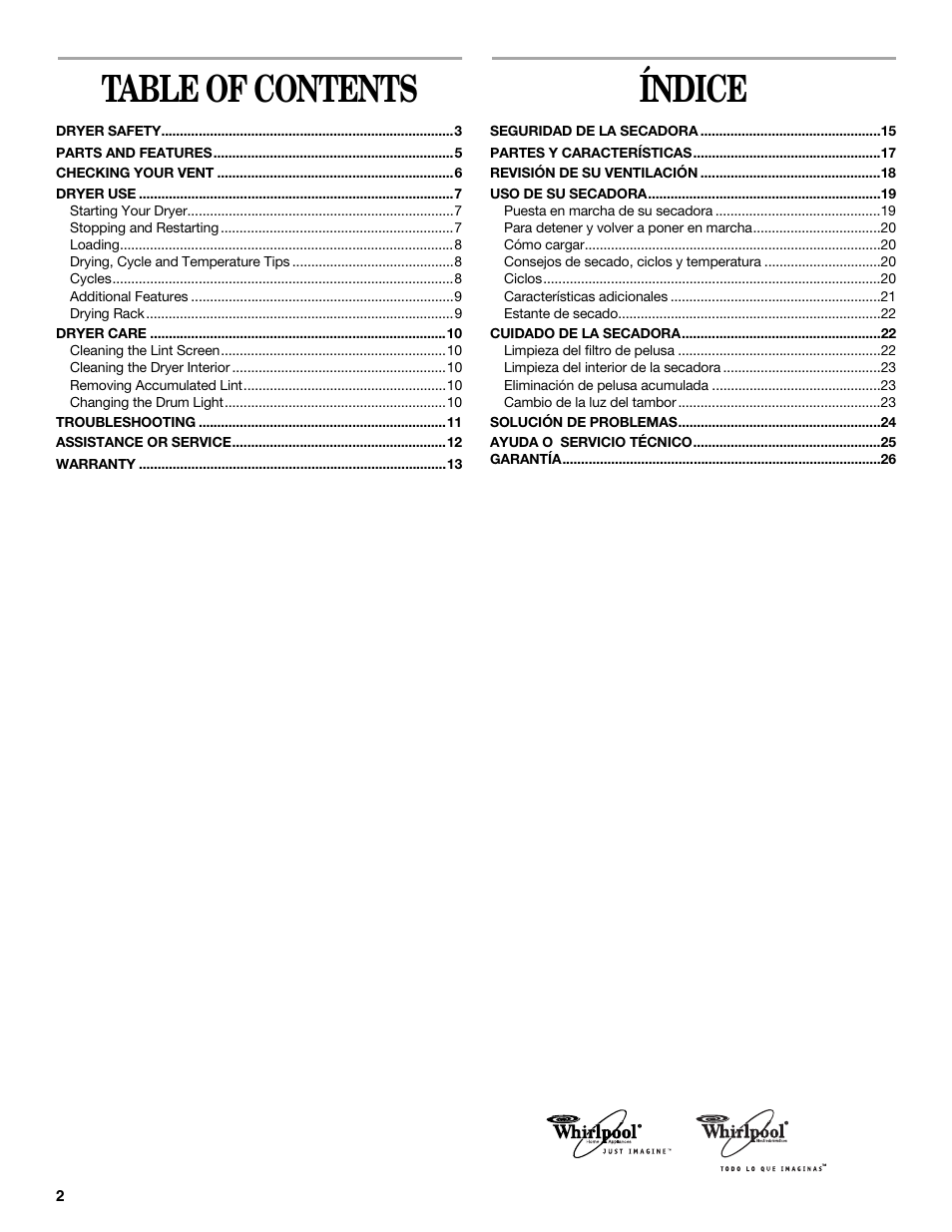 Whirlpool GEQ8821KQ0 User Manual | Page 2 / 28