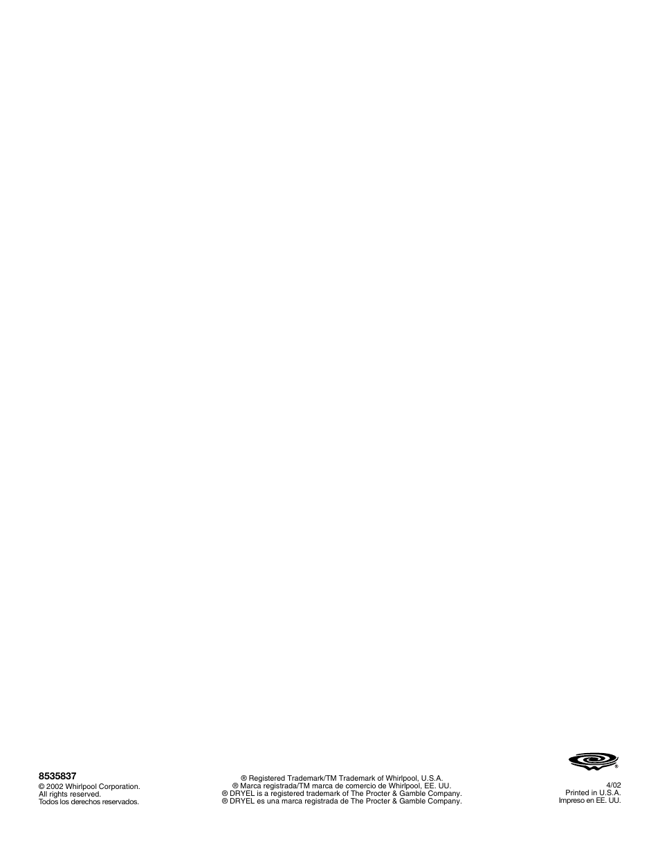 Whirlpool GEQ8821KQ0 User Manual | Page 28 / 28