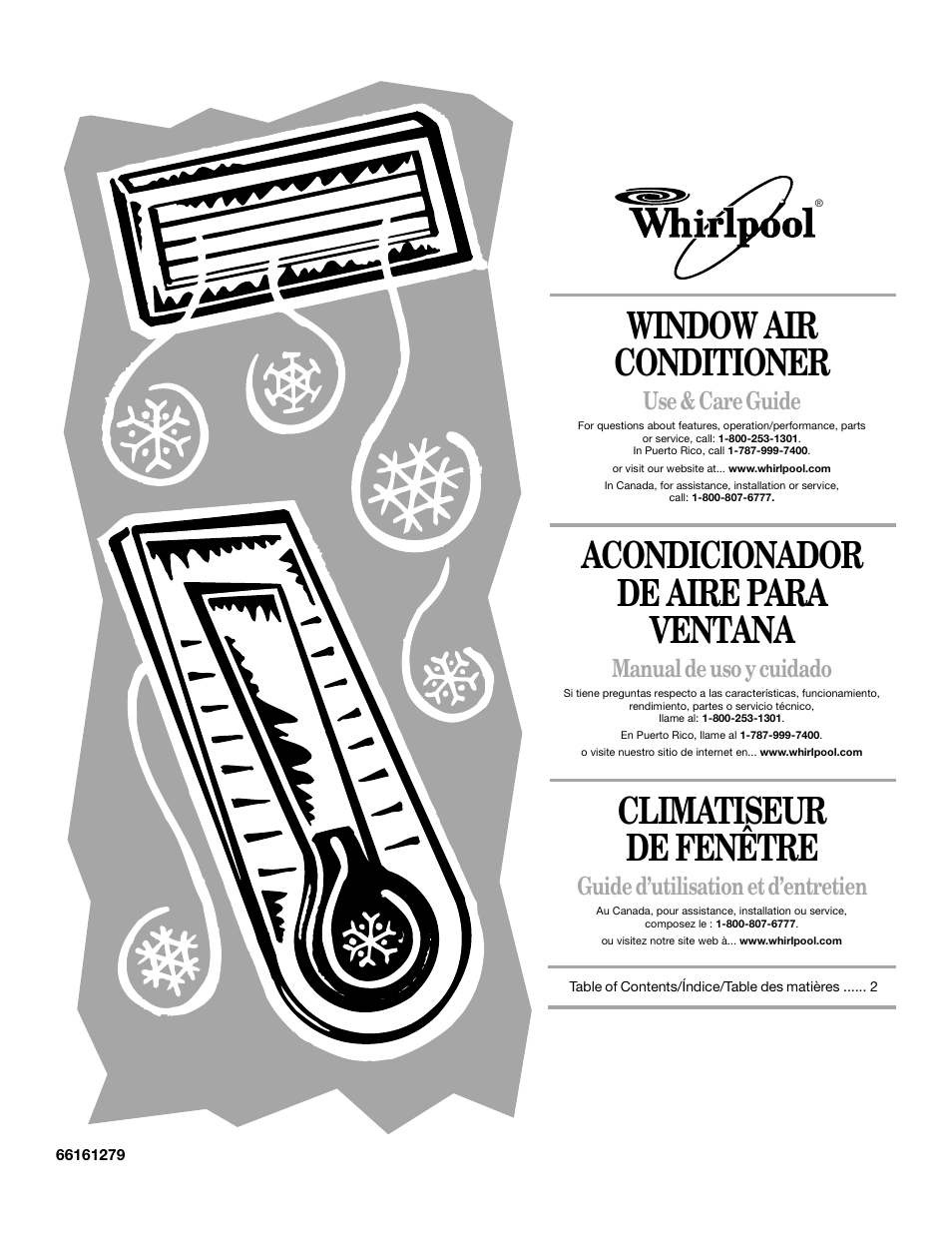 Whirlpool 66161279 User Manual | 60 pages