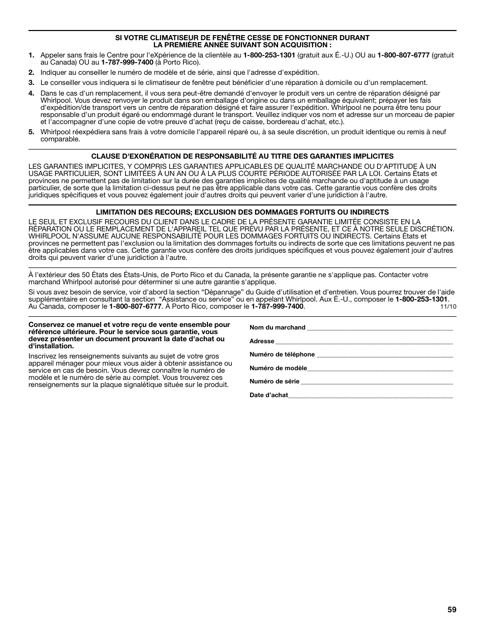 Whirlpool 66161279 User Manual | Page 59 / 60