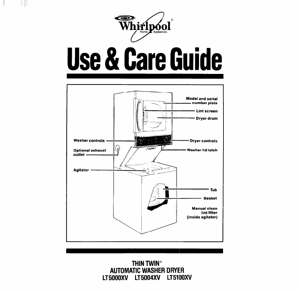 Whirlpool LT5004XV User Manual | 20 pages