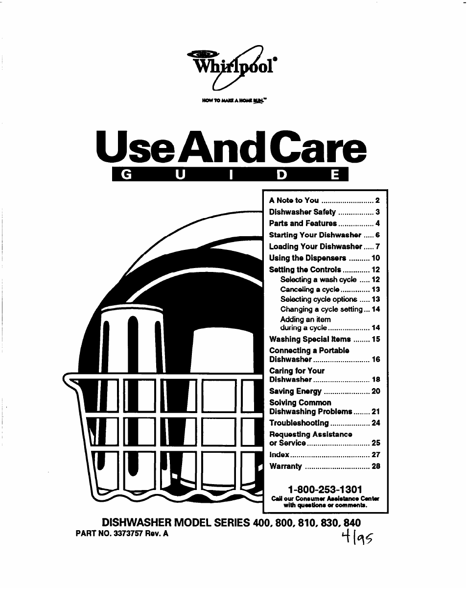 Whirlpool 800 Series User Manual | 27 pages