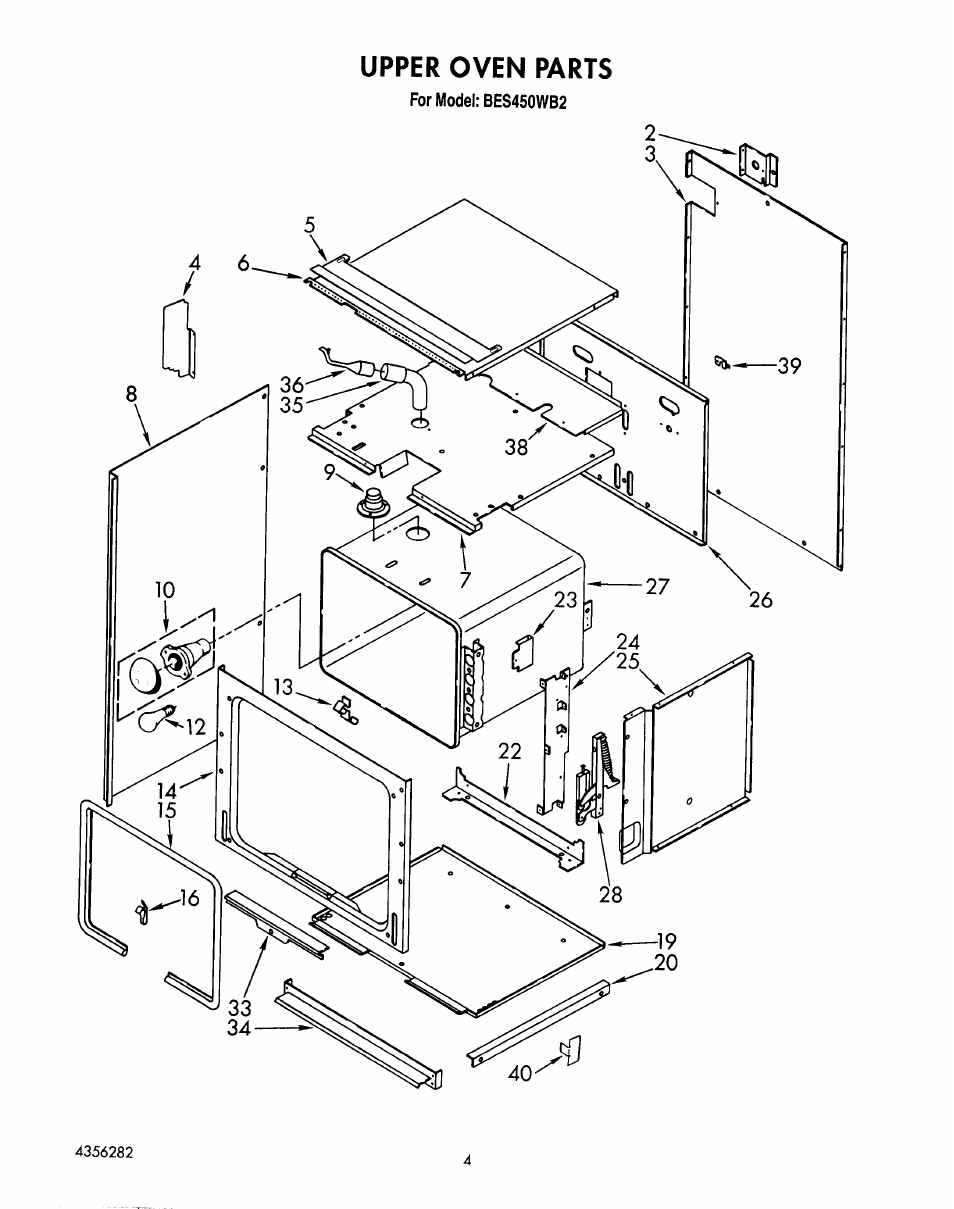 Upper oven | Whirlpool BES450WB2 User Manual | Page 6 / 18