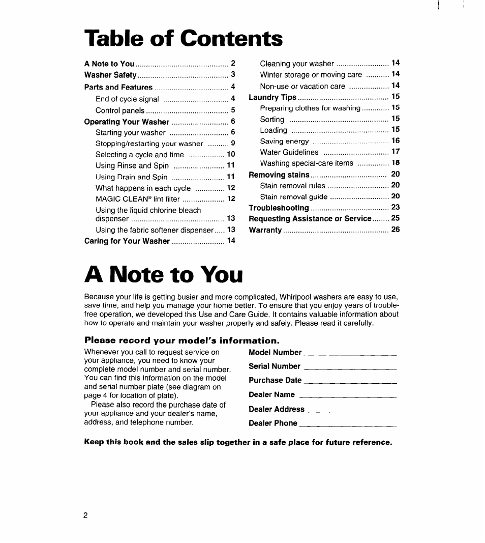 Whirlpool 7LSC9355BN0 User Manual | Page 2 / 26