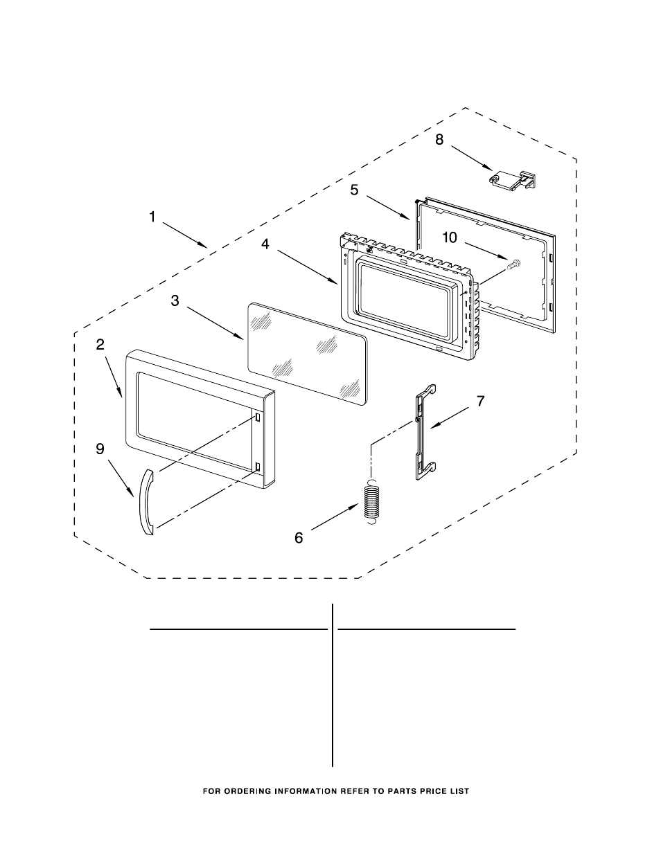 Door, Door parts | Whirlpool GM8155XJB0 User Manual | Page 8 / 8