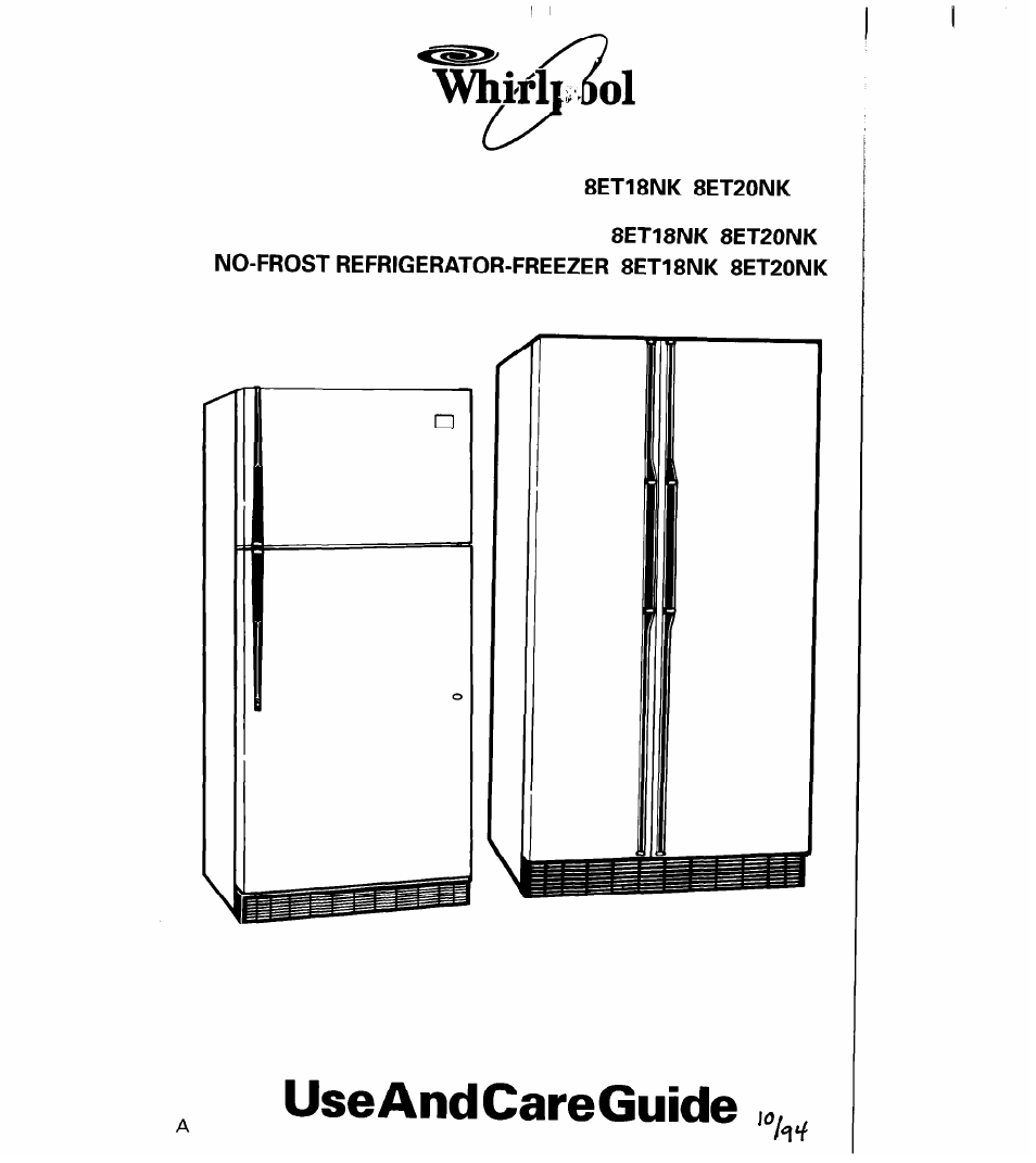 Whirlpool 8ET18NK User Manual | 22 pages