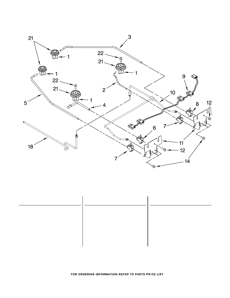 Cooktop burner, Cooktop burner parts | Whirlpool GW395LEPQ03 User Manual | Page 9 / 10