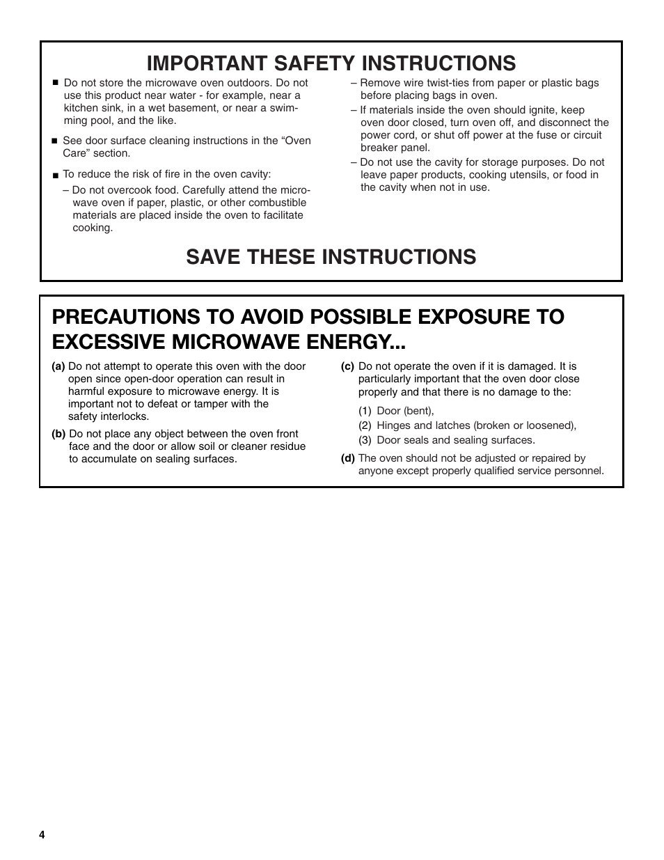 Whirlpool GSC308 User Manual | Page 4 / 24