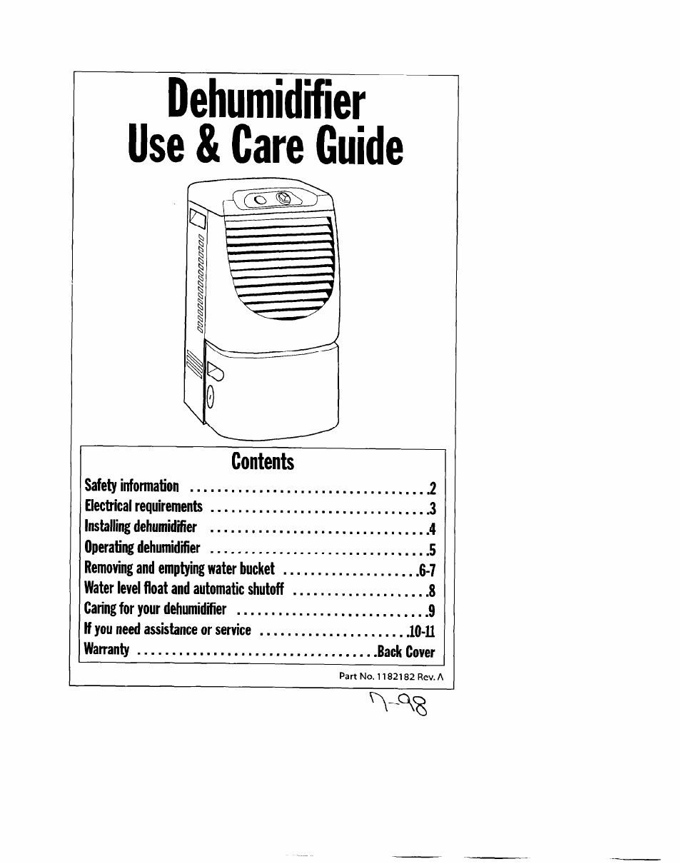 Whirlpool 1182182 User Manual | 24 pages