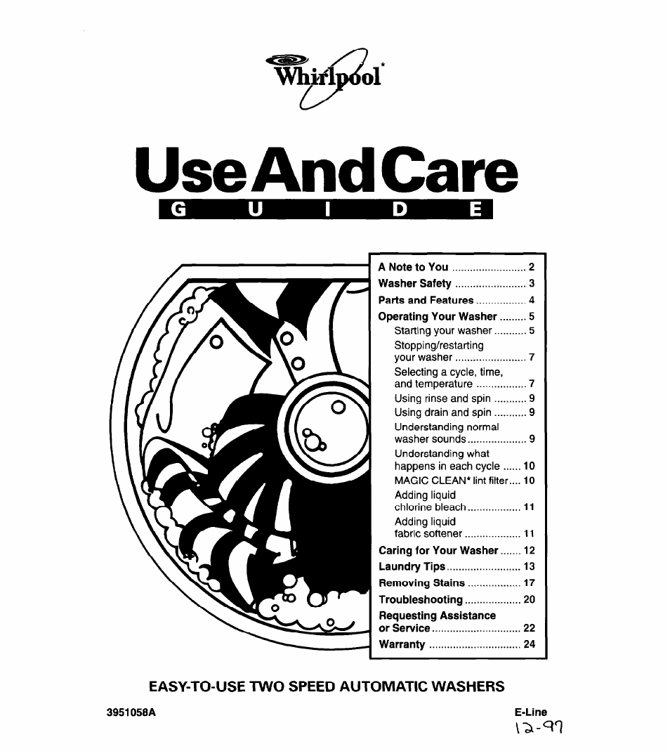 Whirlpool 8LSR5233EZ0 User Manual | 24 pages