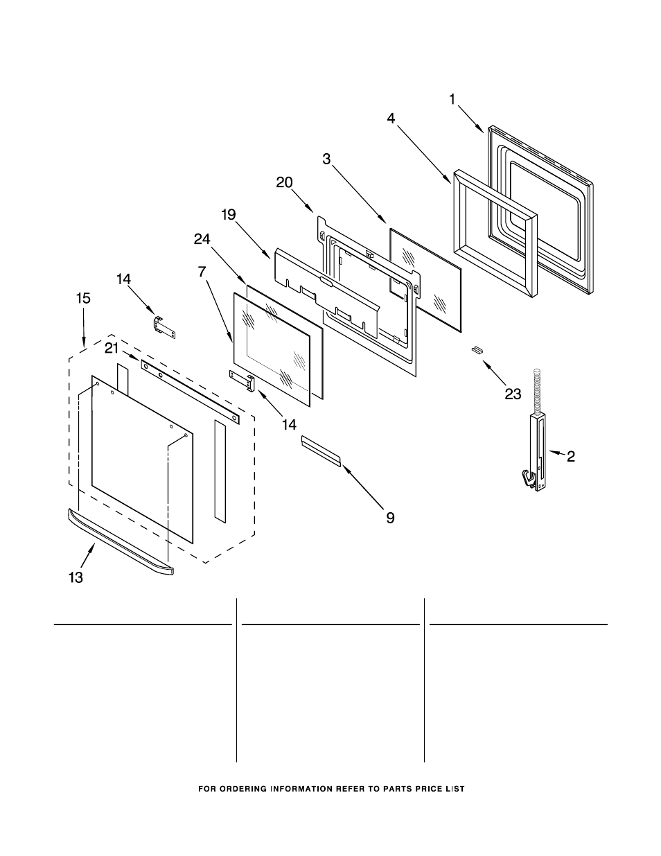 Oven door, Oven door parts | Whirlpool RS696PXGQ8 User Manual | Page 6 / 9