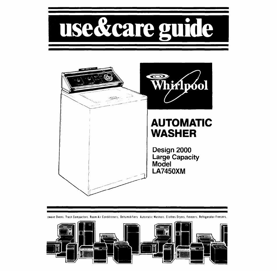 Whirlpool LA7450XM User Manual | 12 pages
