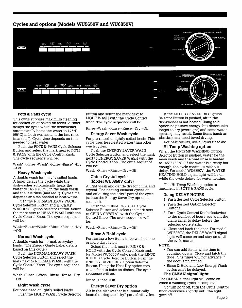 Whirlpool WU685OV User Manual | Page 5 / 16