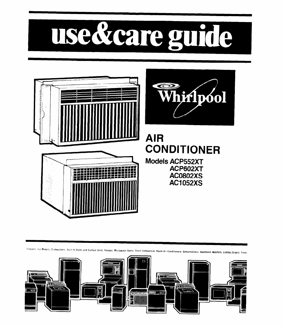 Whirlpool AC1052XS User Manual | 8 pages