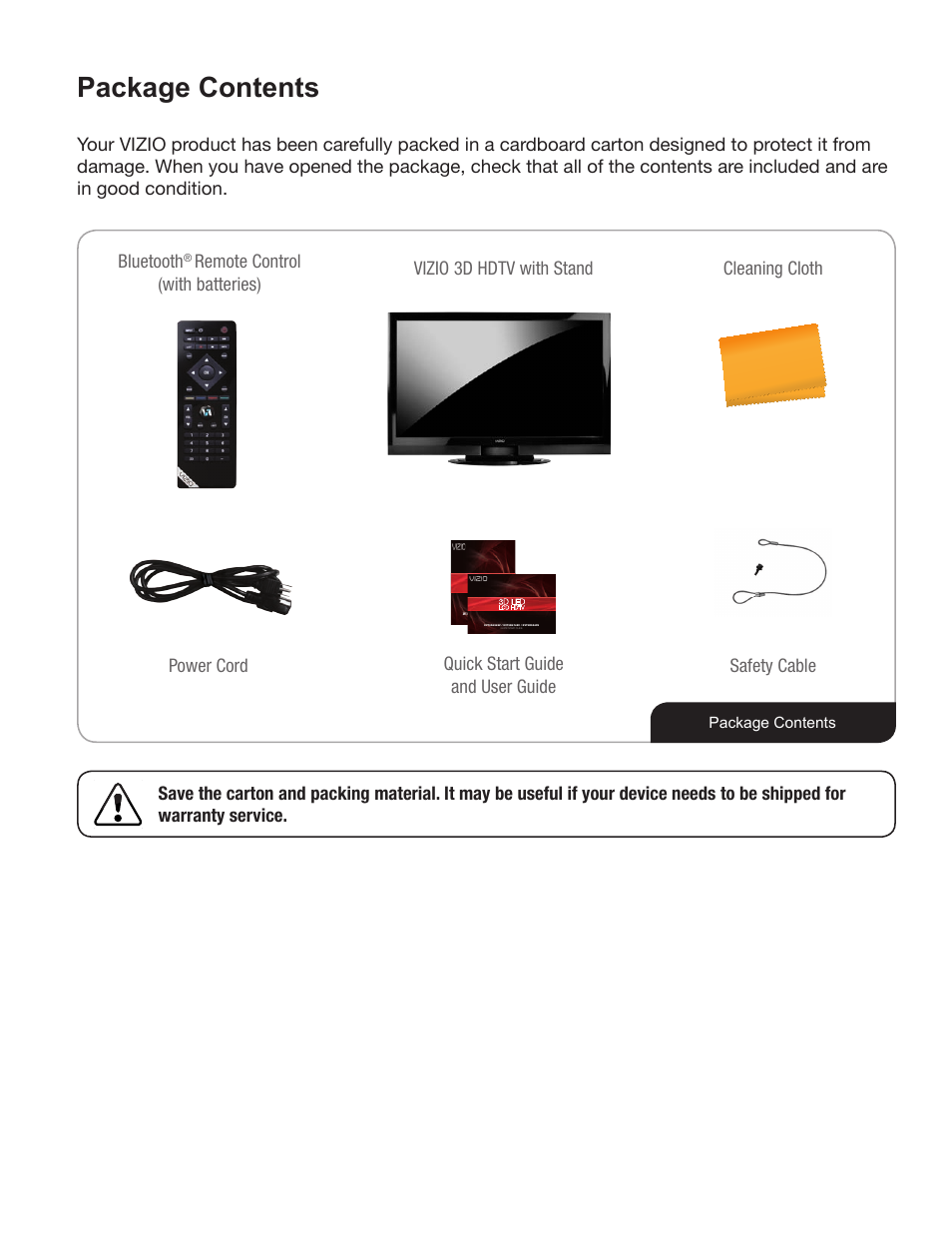 Package contents, Bluetooth | Whirlpool XVT3D424SV User Manual | Page 12 / 74