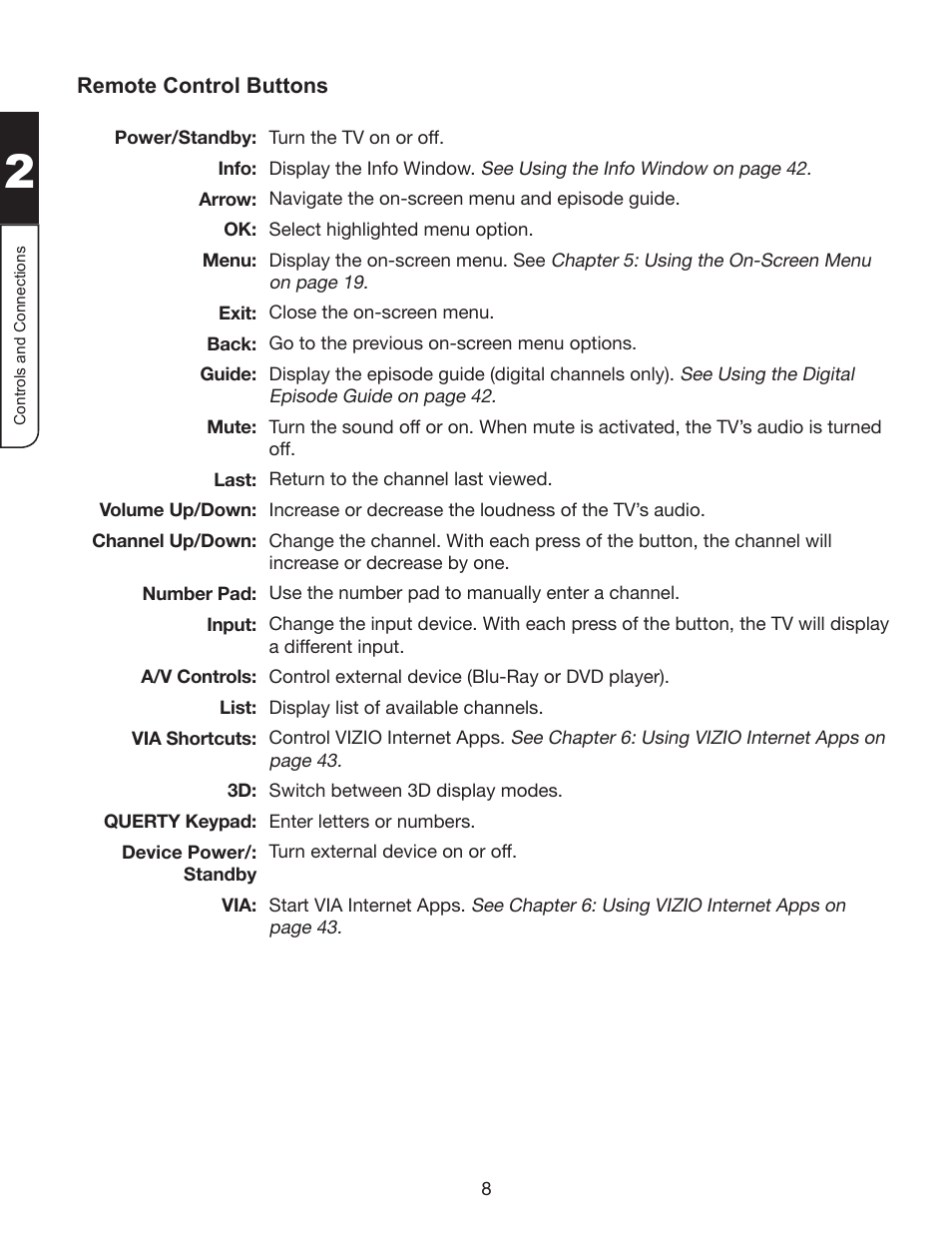 Remote control buttons | Whirlpool XVT3D424SV User Manual | Page 20 / 74