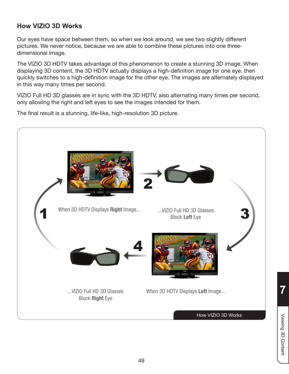 How vizio 3d works | Whirlpool XVT3D424SV User Manual | Page 61 / 74