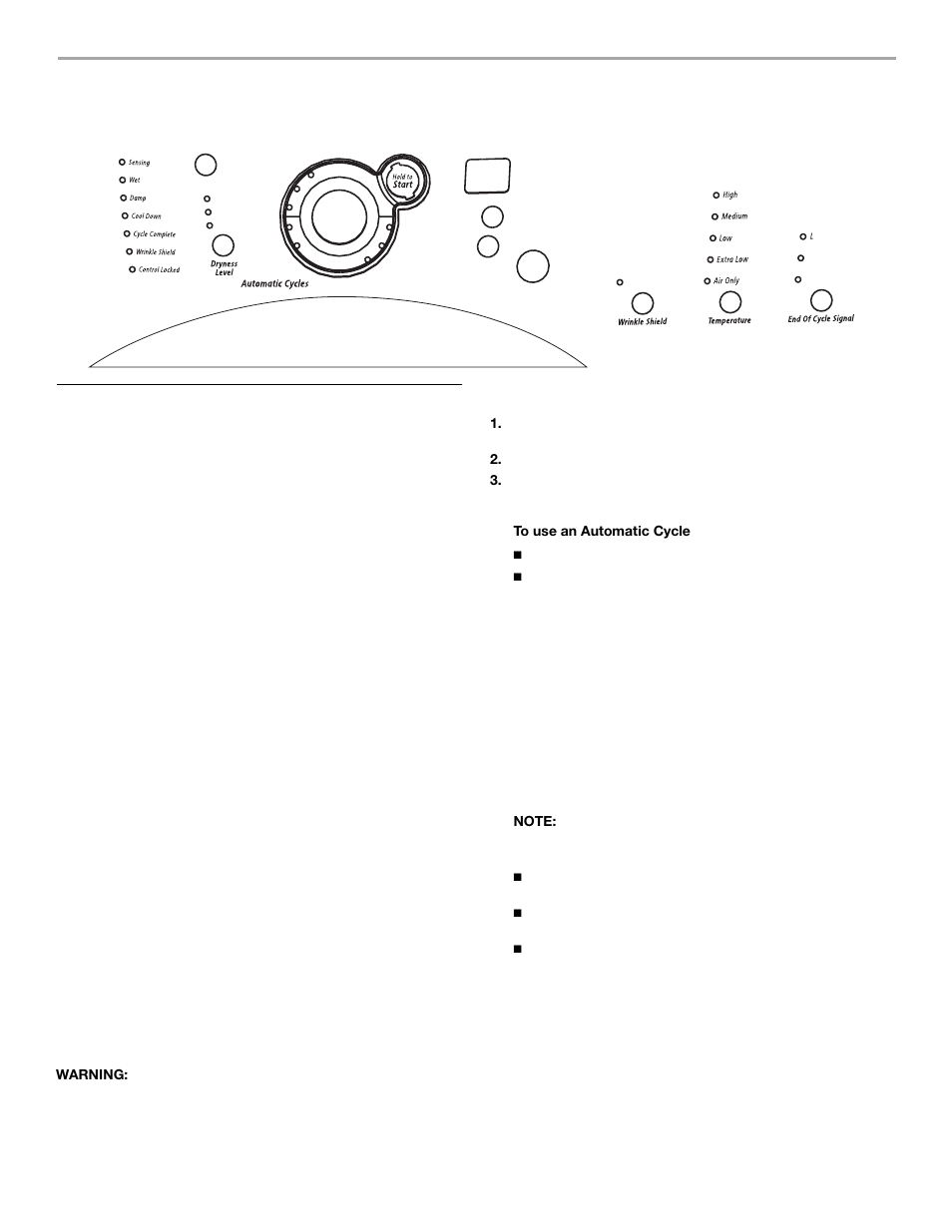 Dryer use, Starting your dryer | Whirlpool ELECTRONIC ELECTRIC DRYER User Manual | Page 16 / 24